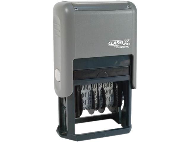 Xstamper 40160 Economy Self-Inking 4-Year Date Stamp - Black - Plastic - 1 Each