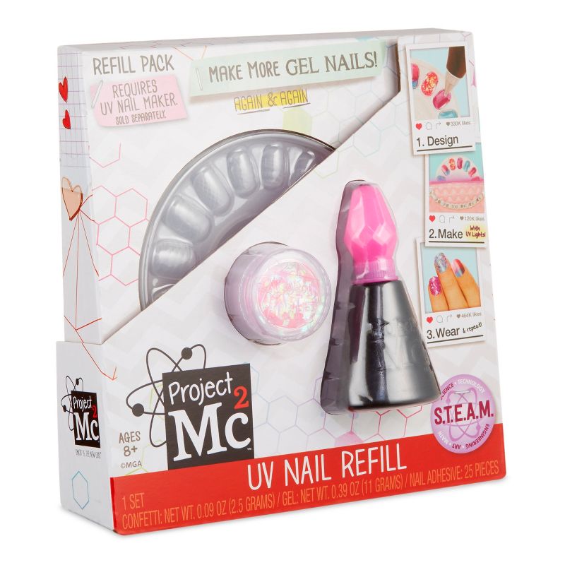Project Mc2 UV Nail Maker DIY Design Kit Refill Light Pink