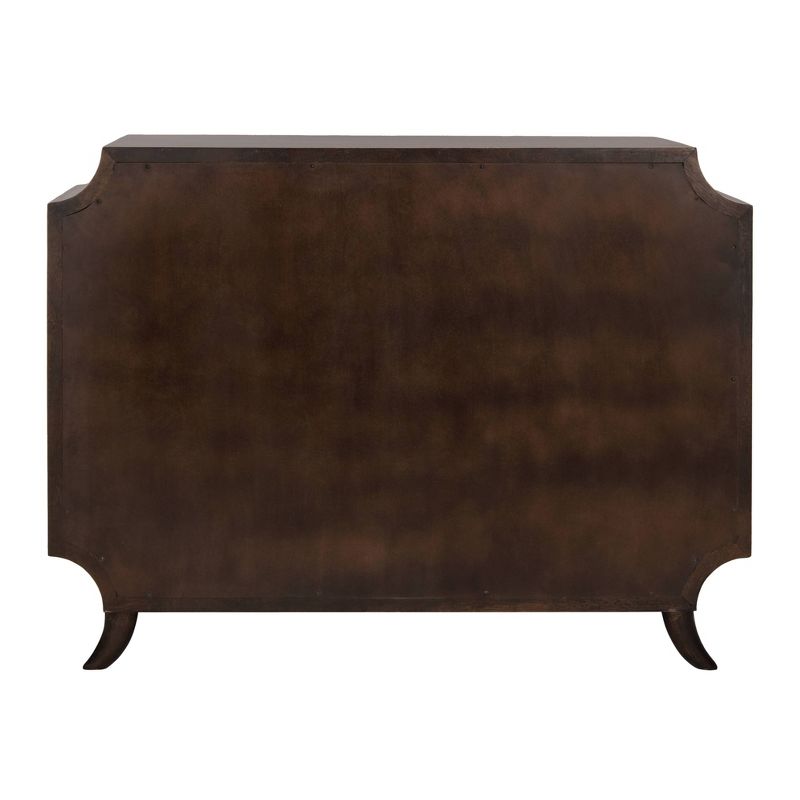 Alina Wood 3 Drawer Dresser Dark Walnut/Natural - Safavieh