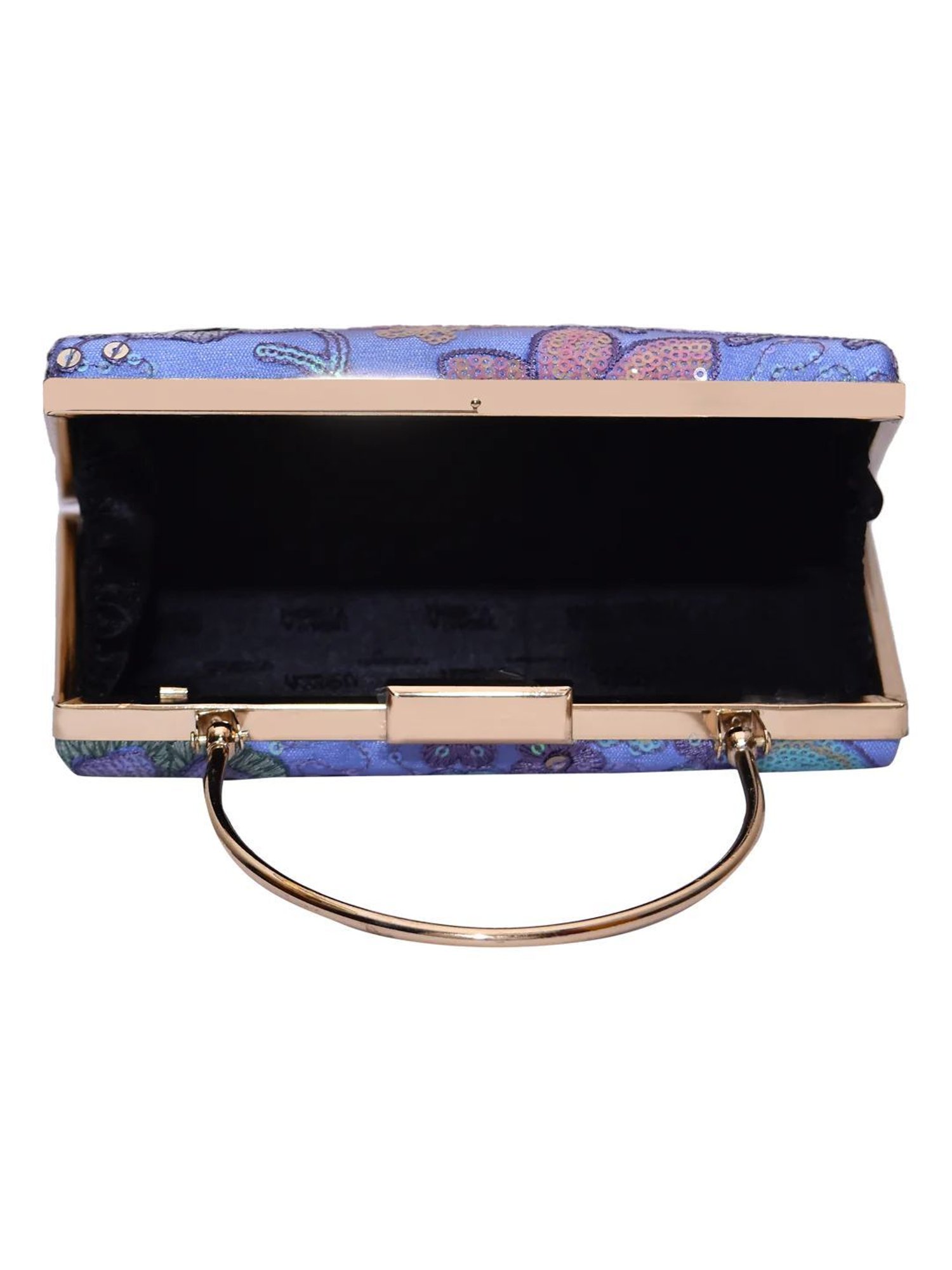 Horra Blue Embellished Clutch
