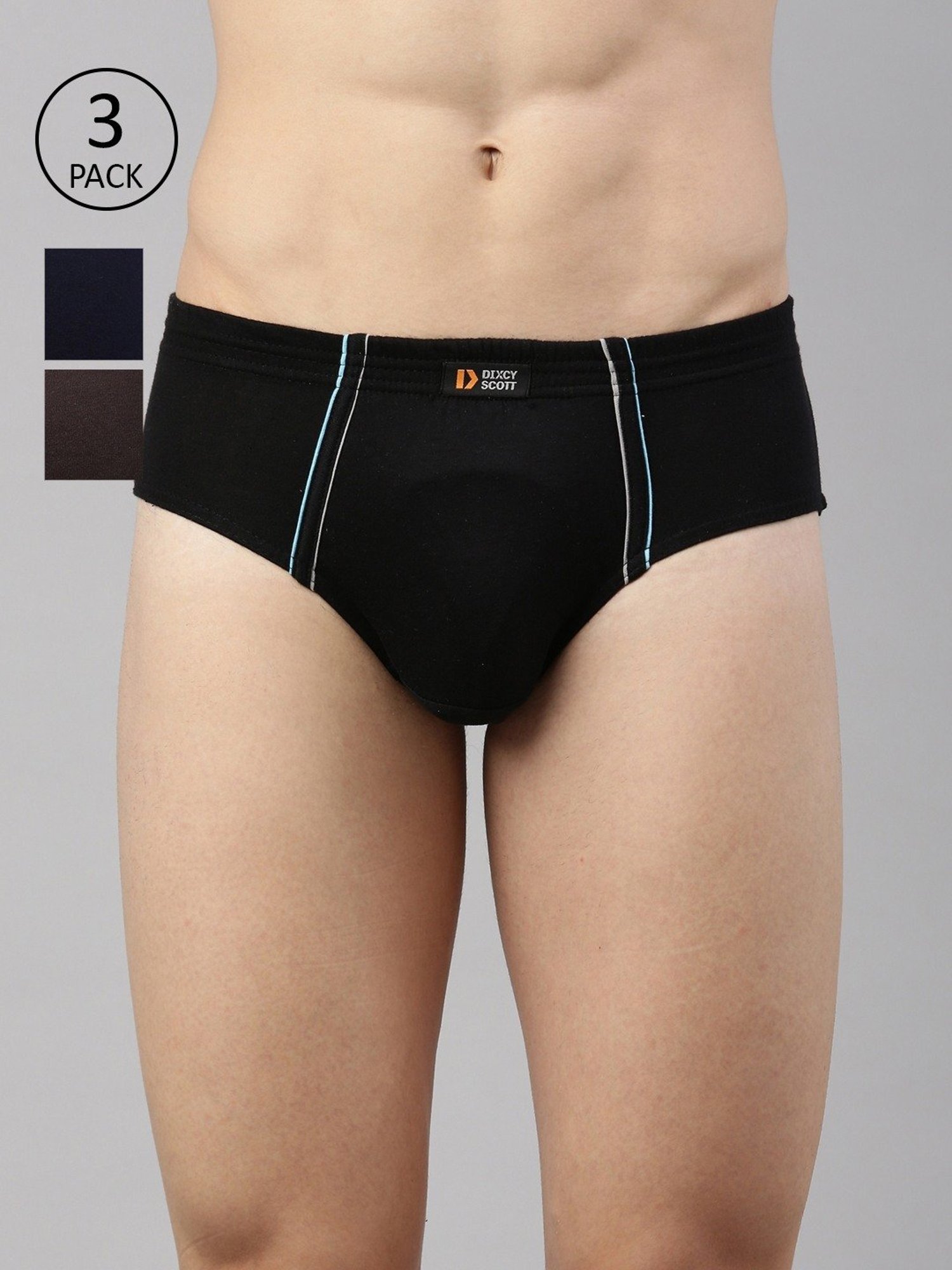 Dixcy Scott Originals Multi Cotton Regular Fit Briefs - Pack Of 3