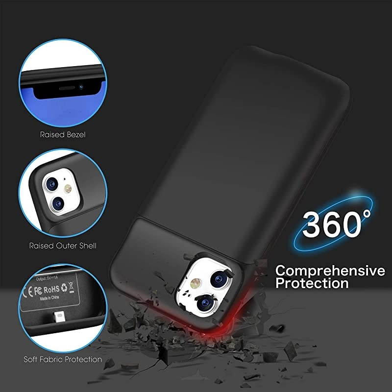 Battery case for iPhone 11, 4500mAh Slim Portable Charger Case Protective Rechargeable Battery Pack Charging Case for iPhone 11 (6.1 inch)