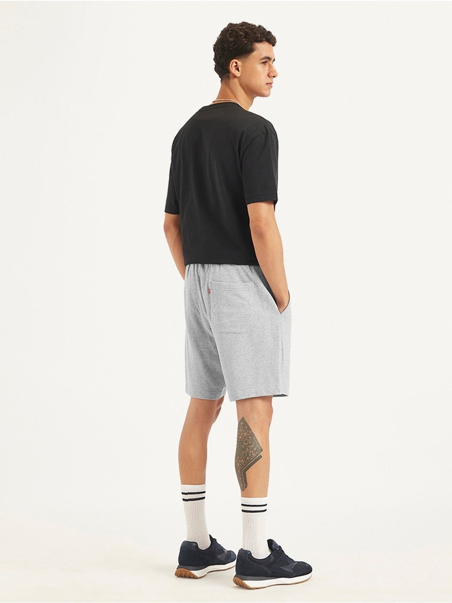 Levi's Light Grey Cotton Regular Fit Shorts