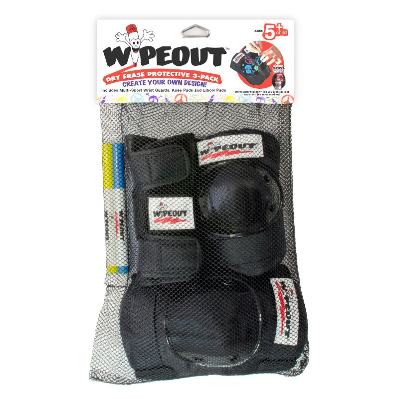 Wipeout Dry Erase Youth 5+ Pad Set 3pk - Black