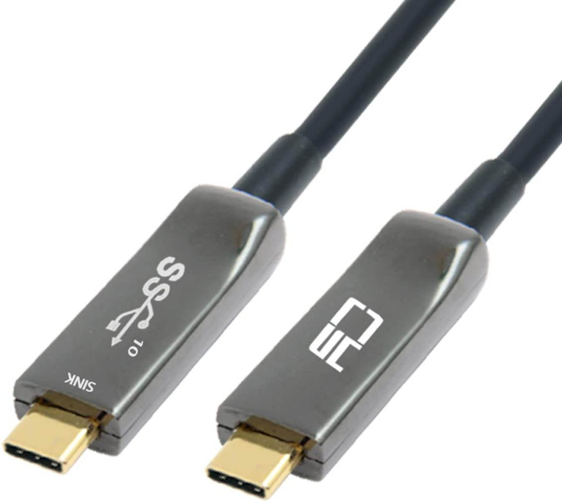 Xiwai USB-C Type-C Cable 5M 8M 10M Active Fiber Optic Fast Transfer Gen2 10Gbps (10.0M)