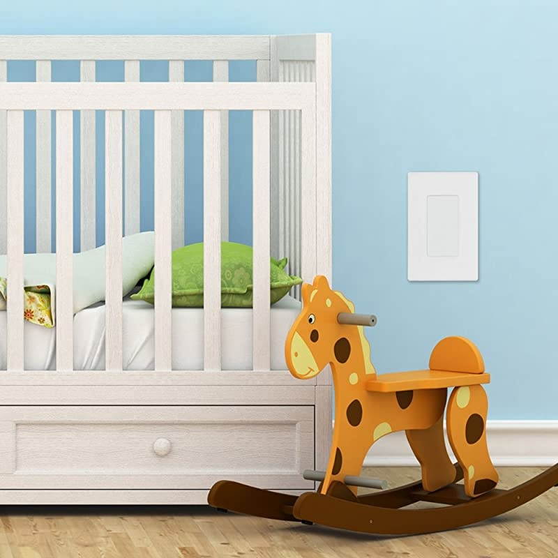 Blank Adapter Insert for Decorator Wall Plates Unbreakable Polycarbonate Thermoplastic UL Listed 6001W White