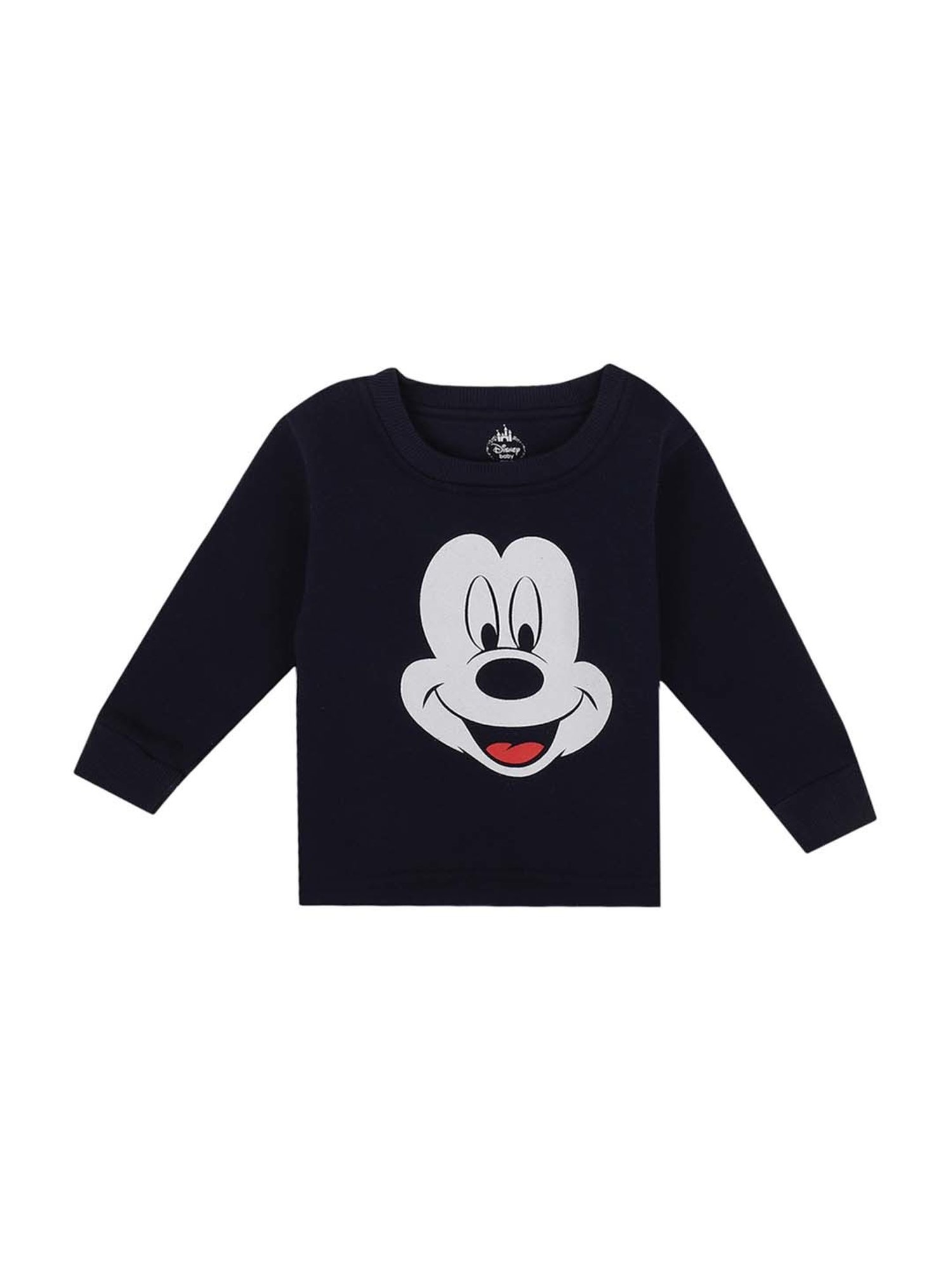 Bodycare Kids Navy & White Cotton Printed Full Sleeves T-Shirt