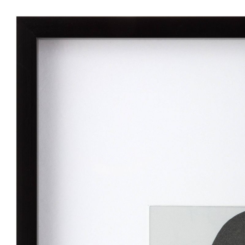 5pc Gallery Wall Frame Set with Decorative Art Prints and Hanging Template Black - Gallery Solutions