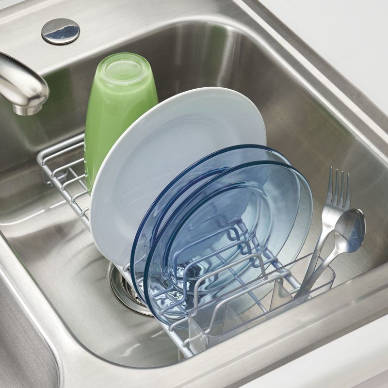 InterDesign Aluminum Compact Dish Drainer Silver