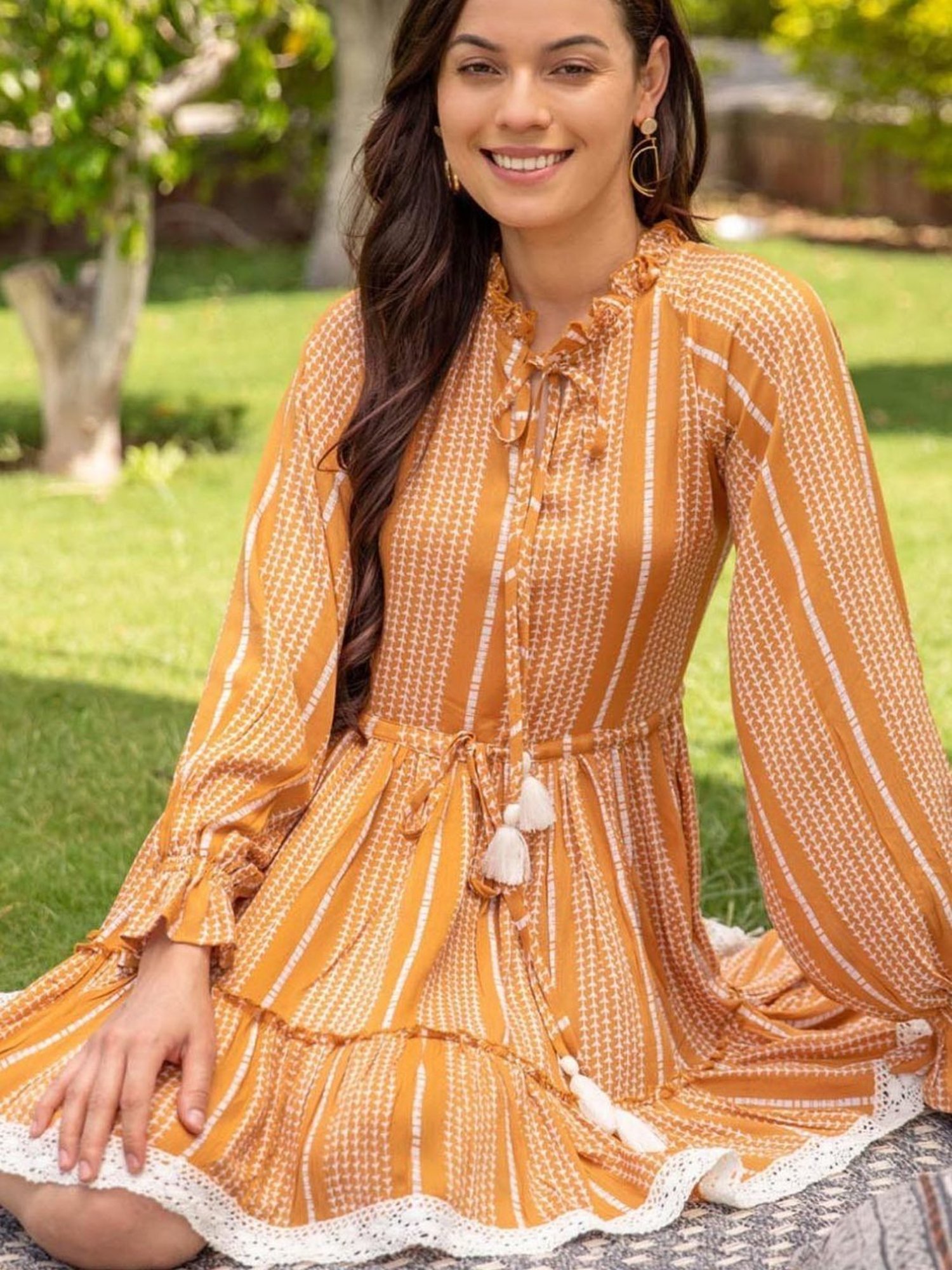 BInfinite Mustard Sunshine Dress