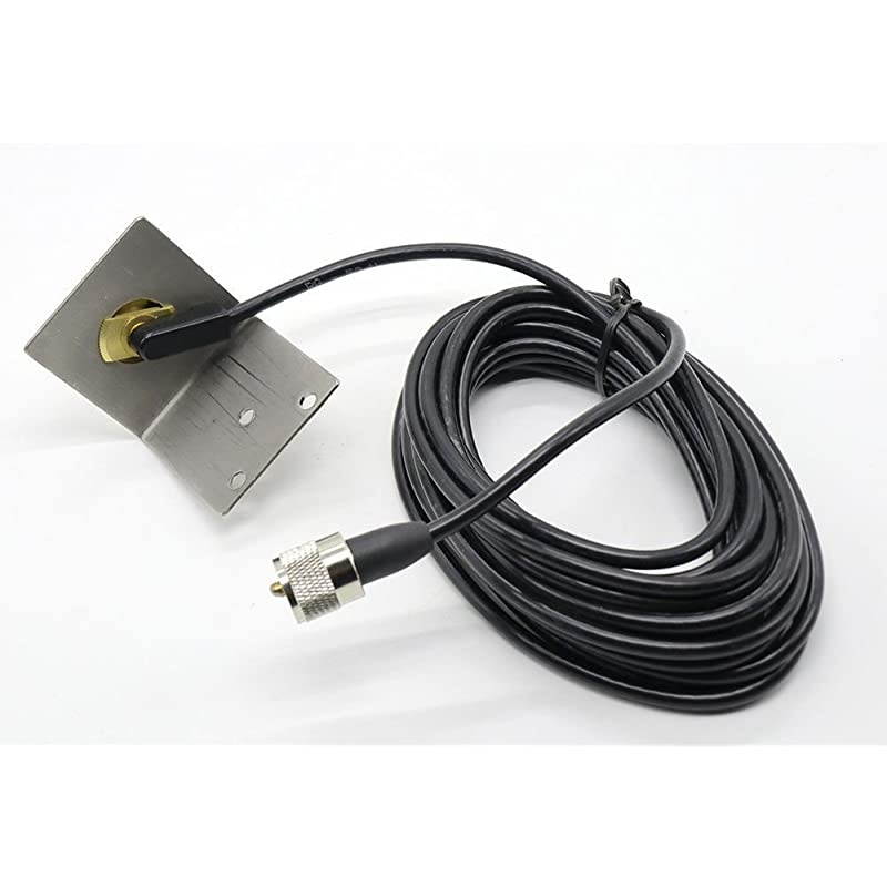 Bracket L Shape Fender Mount WM PL259 UHF Connector RG58U 5 Meter Cable