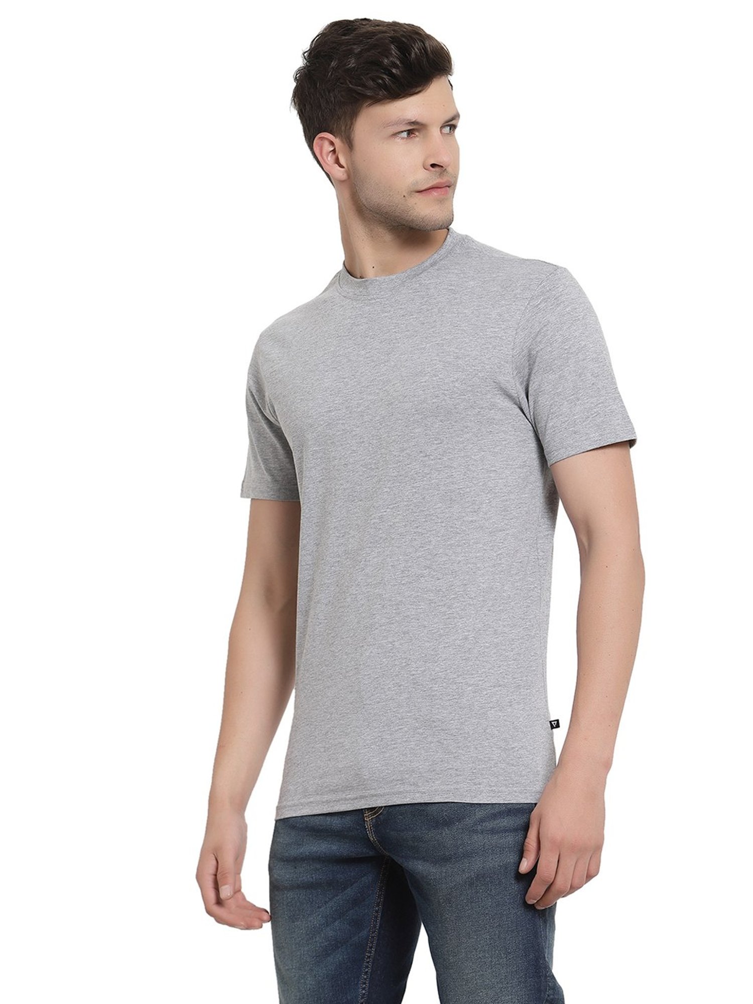 Proteens Light Grey Round Neck T-Shirt