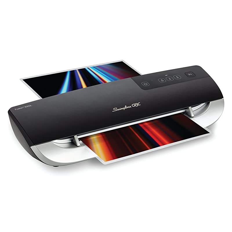 GBC Thermal Laminator Machine Fusion 3000L 9 Inch 1 Min Warmup 3 or 5 Mil with 30 EZUse Laminating Pouches 1703079