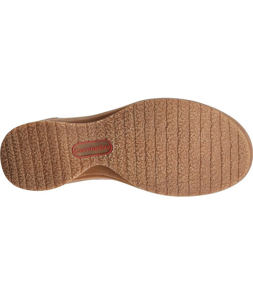 Comfortiva Farmington Leather Flexible Strap Wedge Sneakers