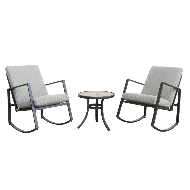 3pc Aurora Cushion Seating Set - Gray - Apollo Outdoor