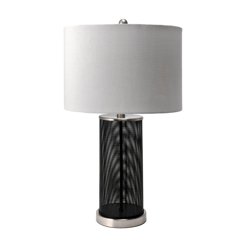 nuLOOM Monroe 24" Iron Table Lamp Lighting - Black 23.5" H x 15" W x 15" D