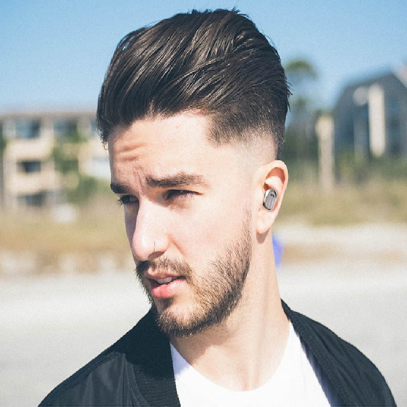 WK Wireless Earbuds Bluetooth Headset Mini Earphones with Mic Stereo Music Bluetooth Earpiece fo BD800-one pair and Black