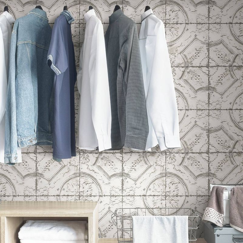 Brewster Newport Tin Tile Peel & Stick Wallpaper