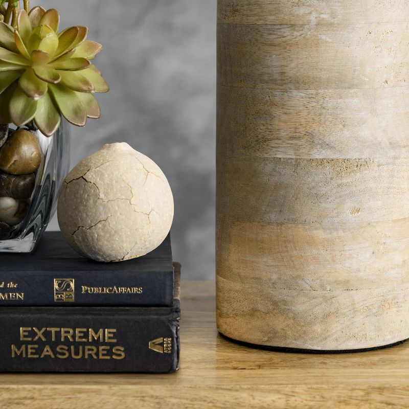 nuLOOM Berry 21" Wood Table Lamp Lighting - Natural 20.5" H x 12" W x 12" D