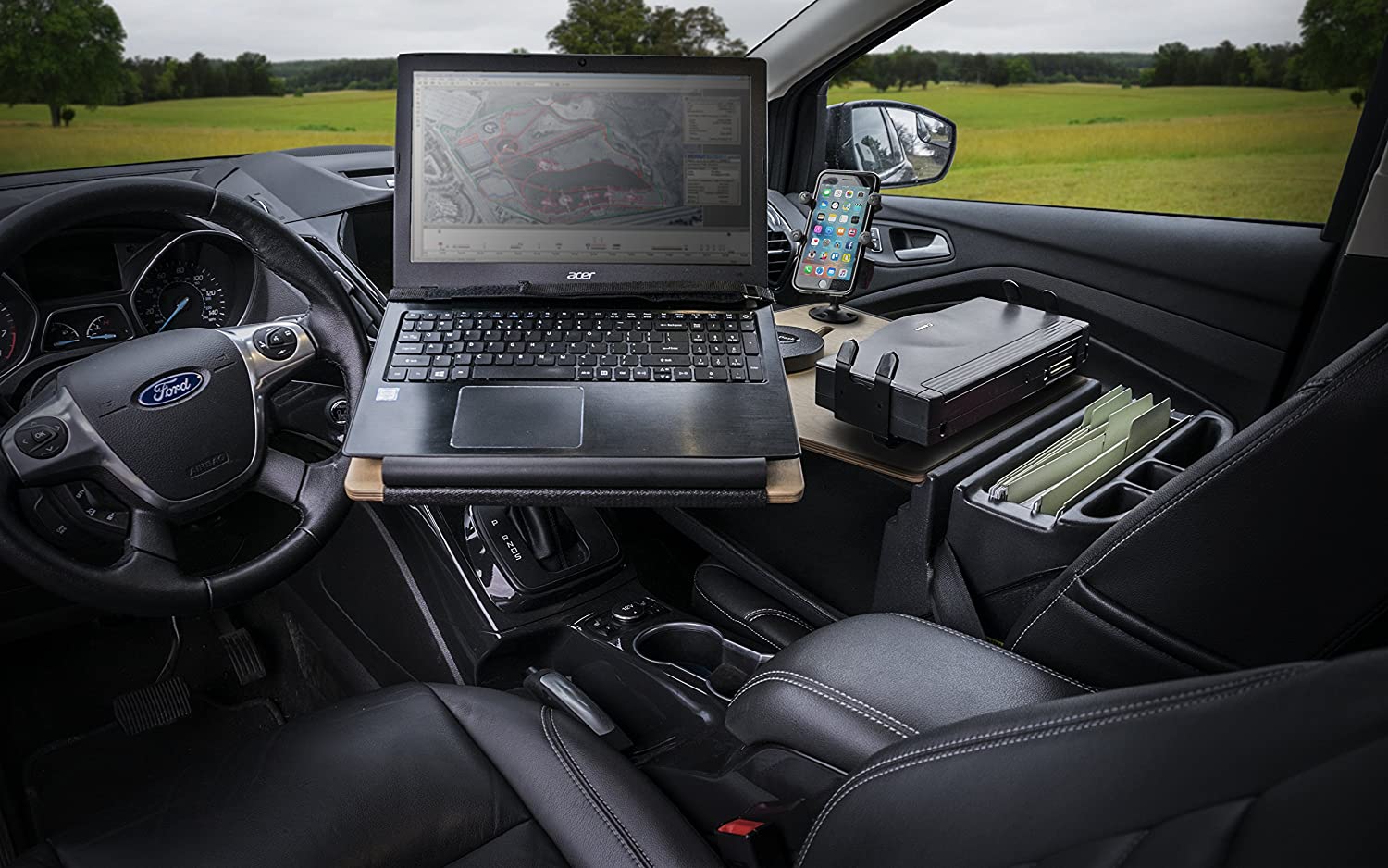 AutoExec AUE10024 Reach Front Seat Car Desk Birch Finsh with with Built-in 200 Watt Power Inverter, Phone Mount and Printer Stand
ReachDesk S Elite-03 FS Printer