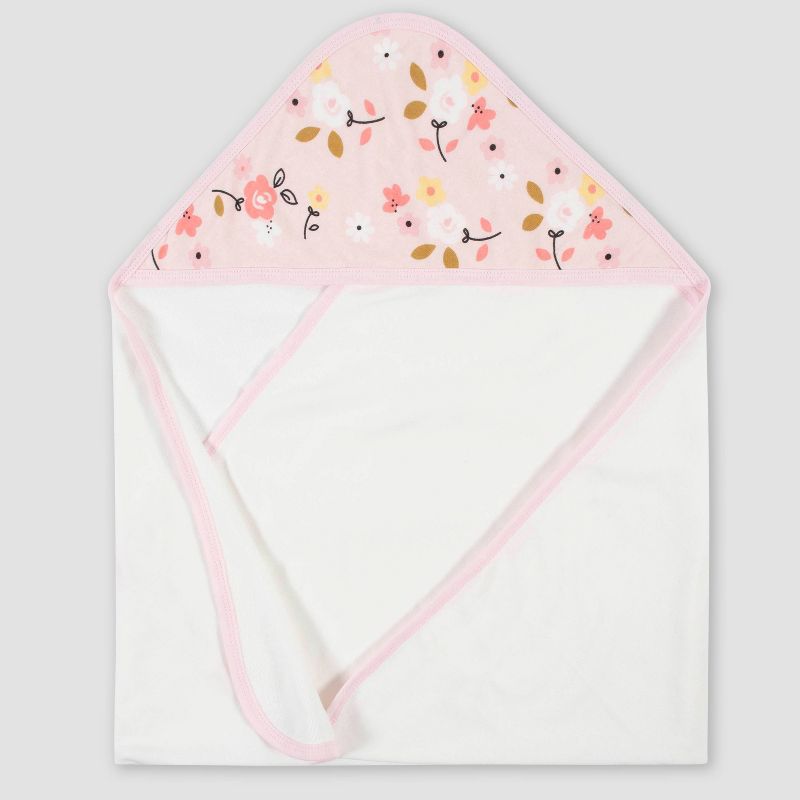 Gerber Baby Girls' 2pk Bunny Terry Hooded Bath Towel - Pink