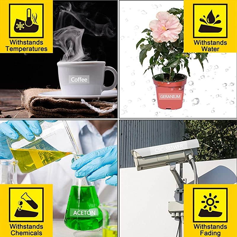 Compatible for DYMO D1 45020 S0720600 Label Tape 1/2" 12mm x 23ft use in LabelManager 160 210D 260P 280 360D 420P PnP LabelWriter 450 400 Duo 3M PL300 Label Maker (White on Clear, 3 Pack)