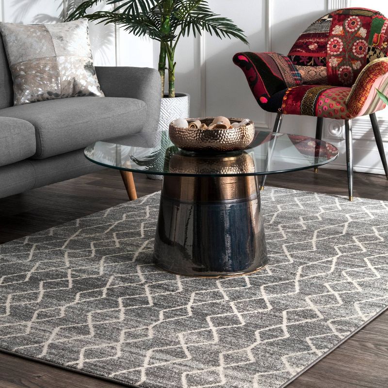 Sterling Gray Solid Loomed Area Rug - (4'x6') - nuLOOM