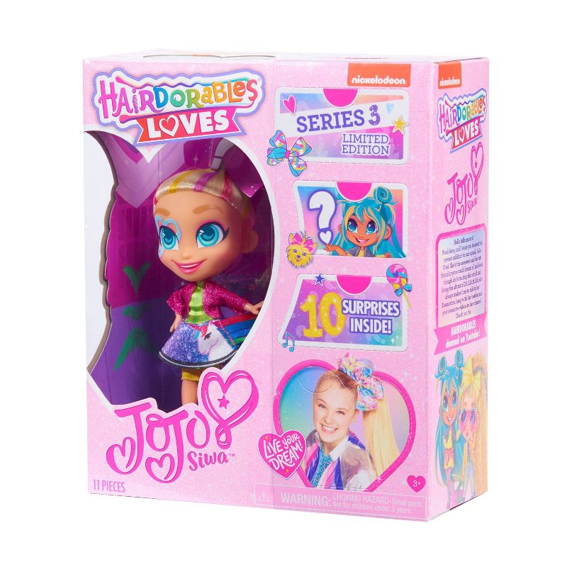 Nickelodeon JoJo Siwa Hairdorables Loves Limited Edition Pink Jacket Doll Series 3