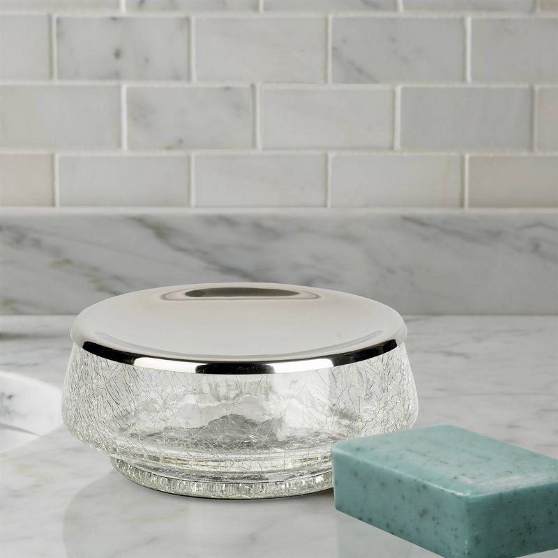 4pc Regal Metal Bath Accessory Set for Vanity Counter Tops Clear - Nu Steel