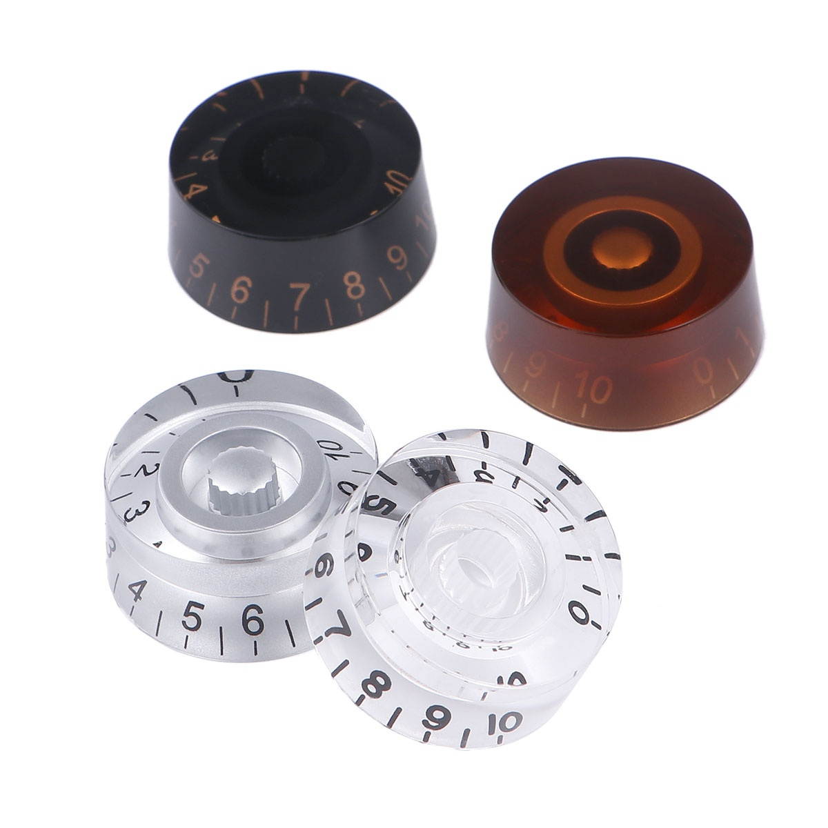 4pcs Useful Plastic Volume Tone Control Plastic Knob Instrument Parts Accessory Instrument Supply for Guitar Bass
