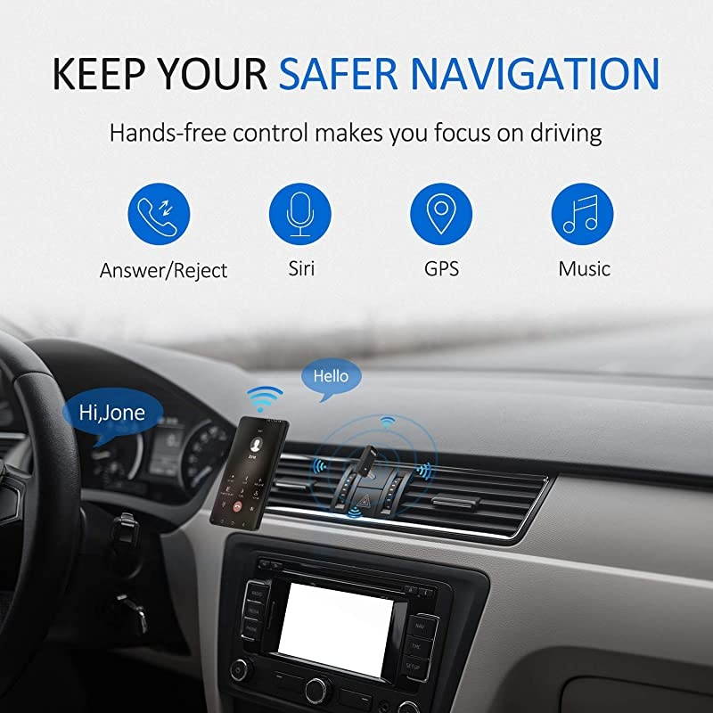 Bluetooth Amplifier in Wall, Home Stereo Audio System, 5 Inches Video Player with Touch Screen, Black, BM207M