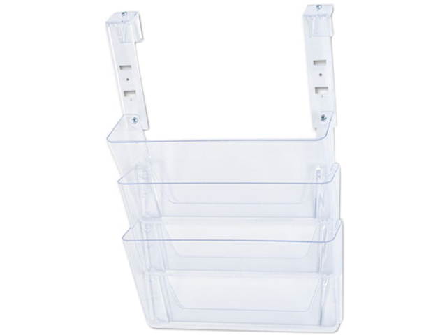 Deflect-o 73501RT 3 Pocket File Partition Set with Brackets, Letter, Clear