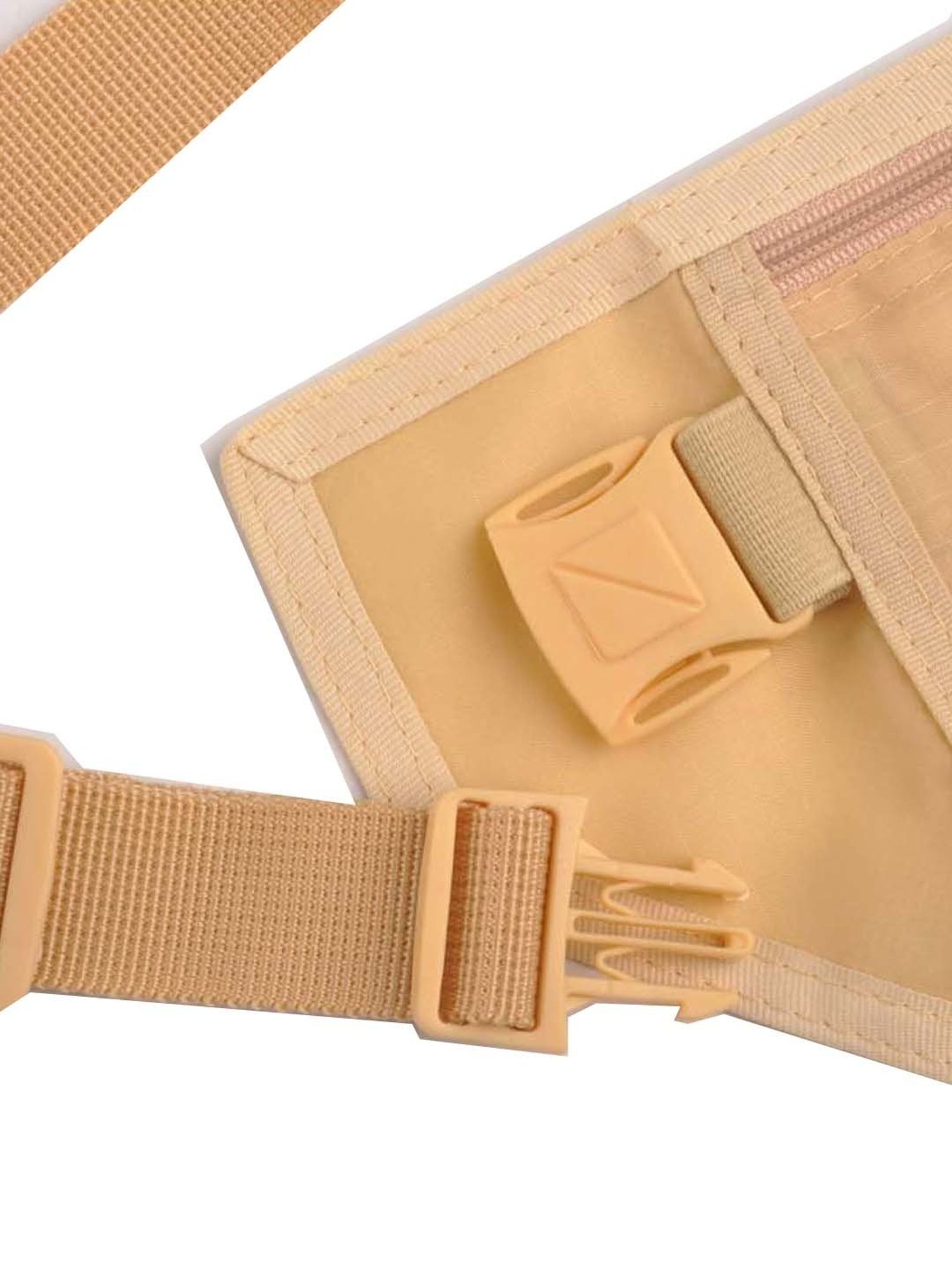 Travel Blue Beige Solid Waist Pouch