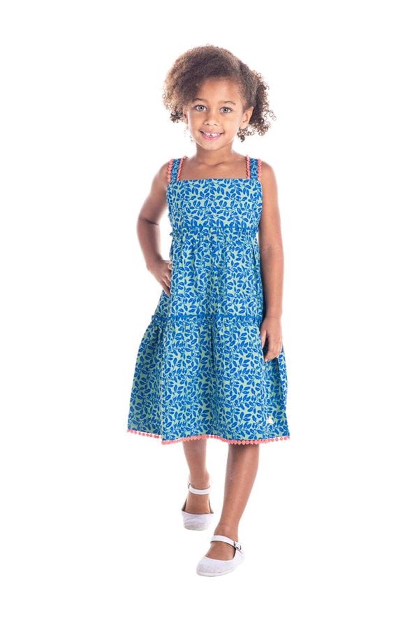 Cherry Crumble By Nitt Hyman Kids Blue Printed Dress