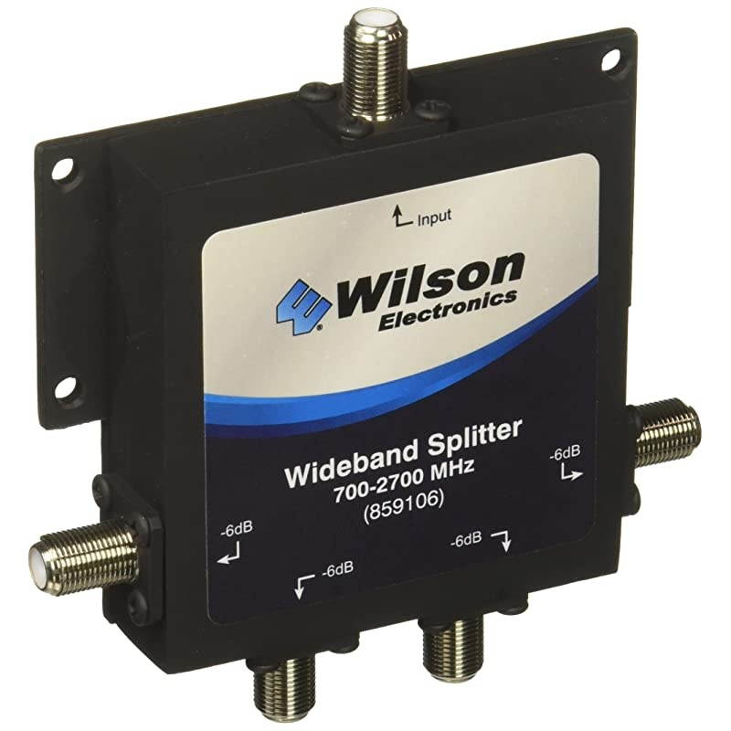 Electronics -6 dB 4-Way Splitter, F-Female (75 Ohm)