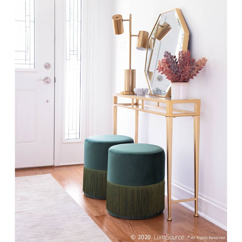 Cannes Contemporary/Glam Table Lamp with Metal Shade White (Includes LED Light Bulb) - LumiSource