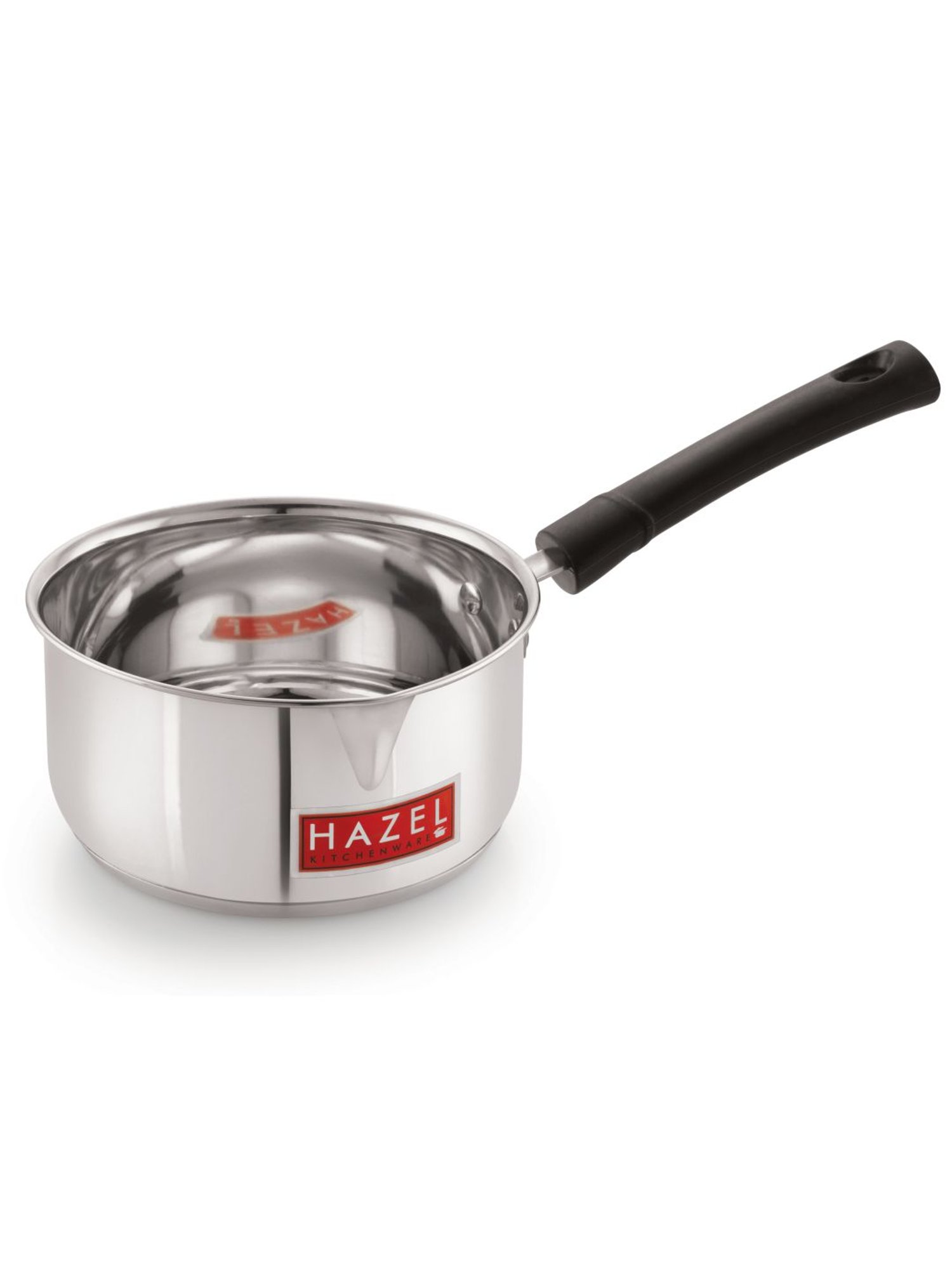 HAZEL Silver Induction Base Stainless Steel Saucepan With Handle (1650 ml)