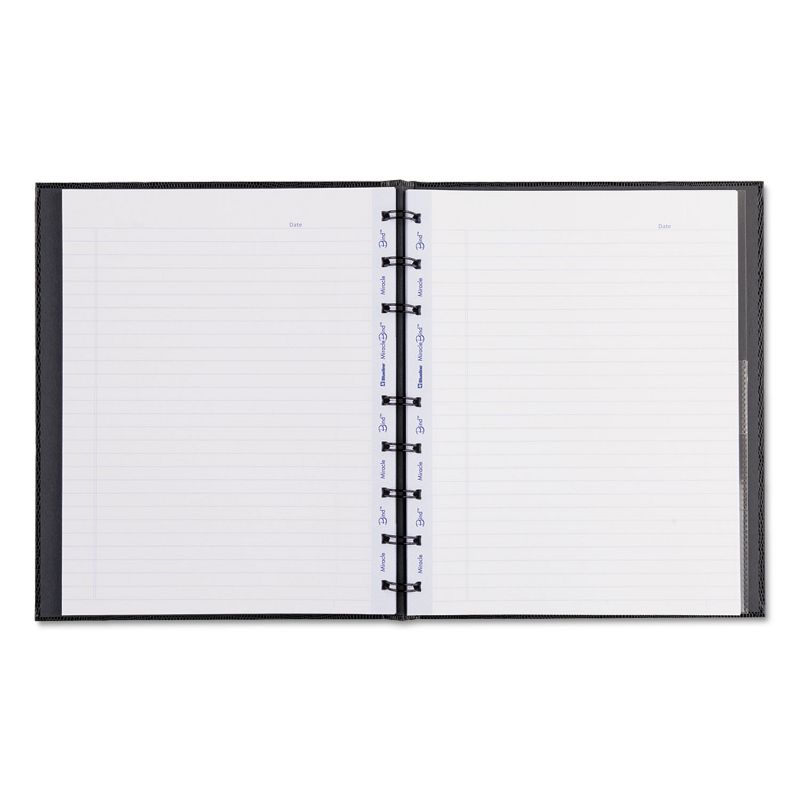 Blueline MiracleBind Notebook College/Margin 9 1/4 x 7 1/4 Black Cover 75 Sheets AF915081