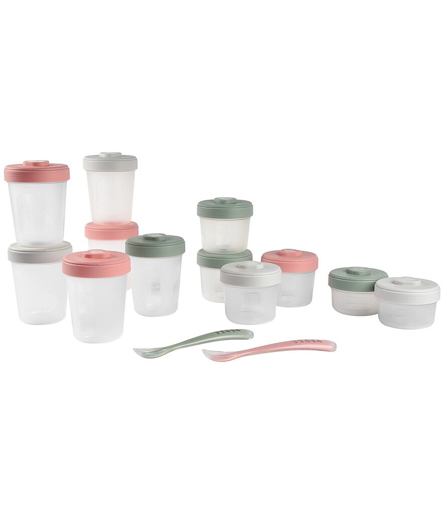 BEABA Baby Food 12 Clip Containers + 2 Spoons Set