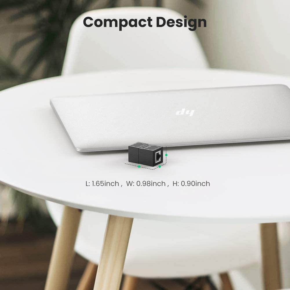 UGREEN RJ45 Coupler 5 Pack in Line Coupler Cat7 Cat6 Cat5e Ethernet Cable Extender Adapter Female to Female (White)