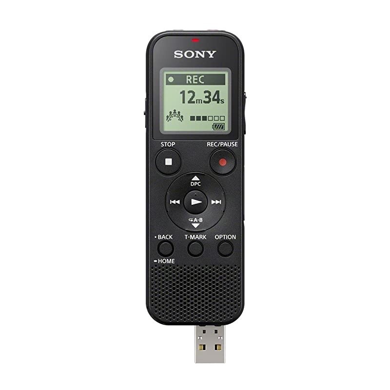 ICDPX370 Mono Digital Voice Recorder with Builtin USB Black Renewed