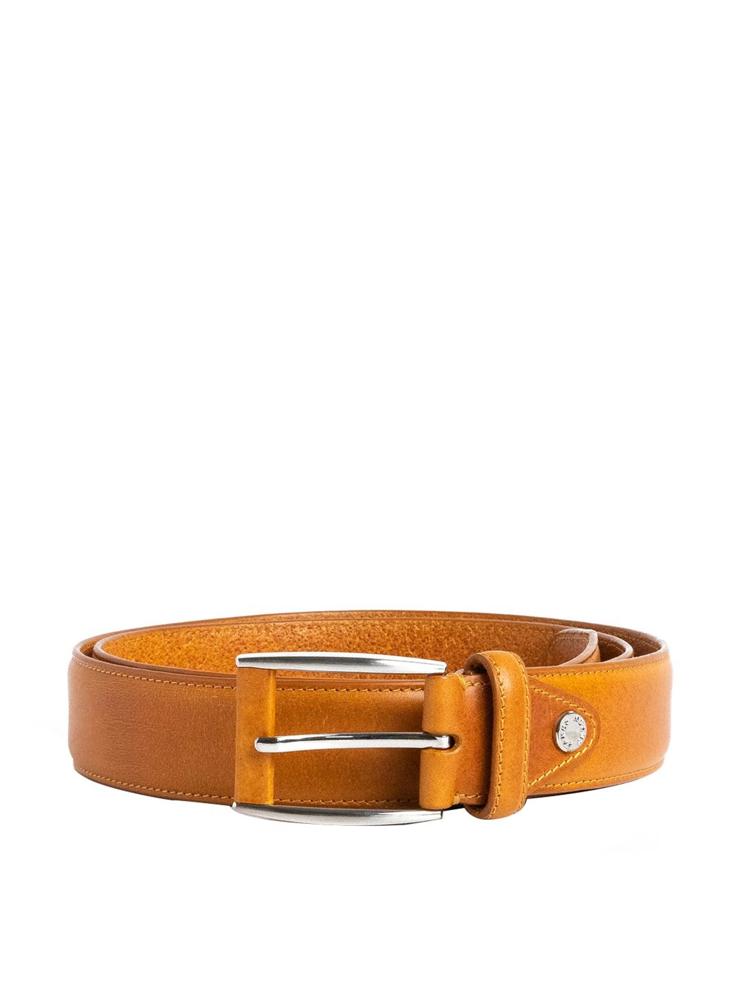James Aston Tan Leather Waist Belt for Men