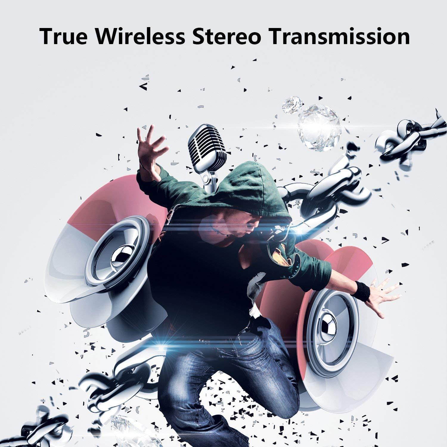 TWS Best True Wireless Bluetooth Earbuds Sweatproof Stereo Sport Headsets Hight Quality Headphone Premium Sound with Charging Case For Apple Iphone Samsung LG and Other Phone