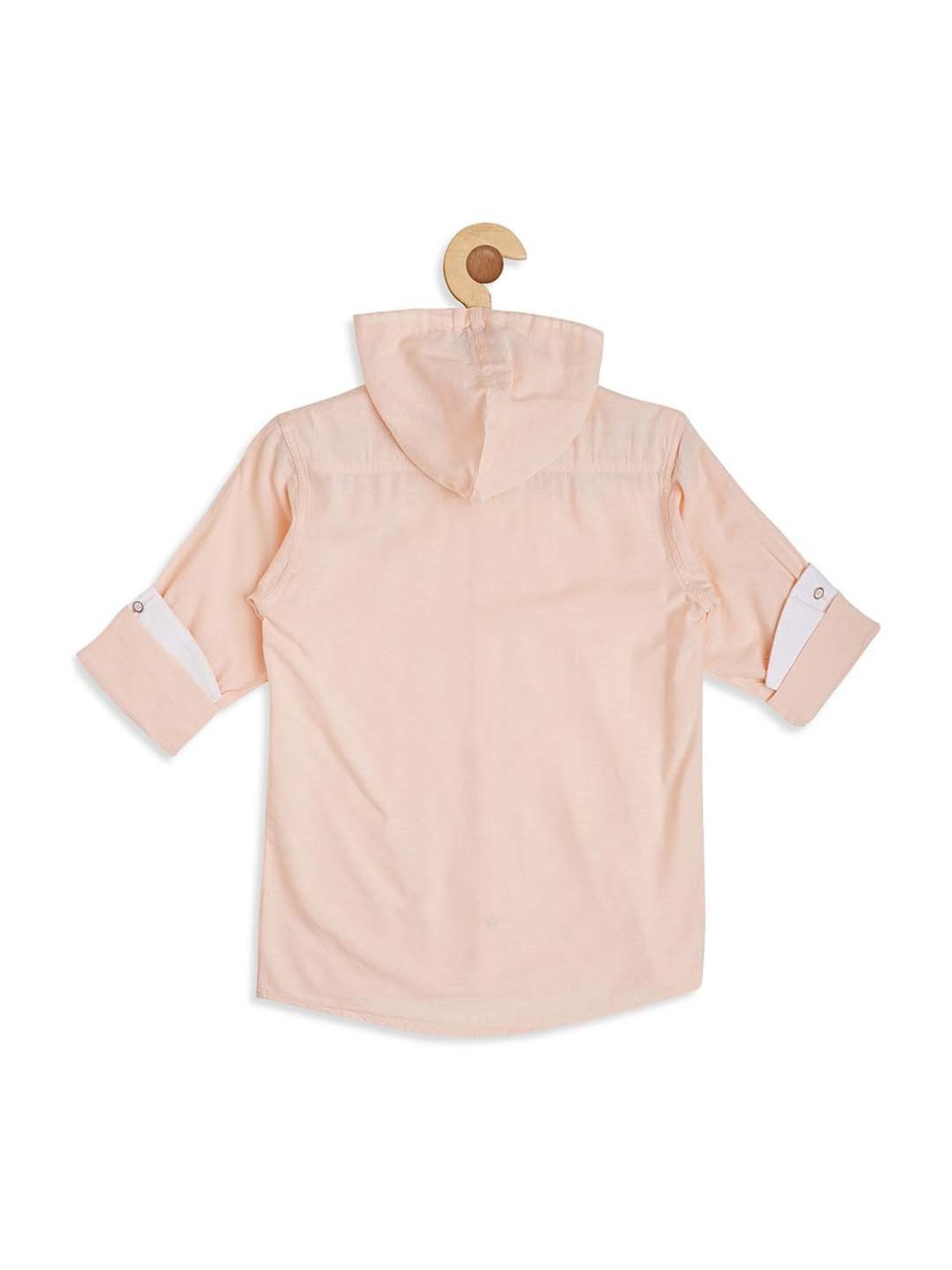 Cavio Kids Pink & White Cotton Printed Shirt with T-Shirt
