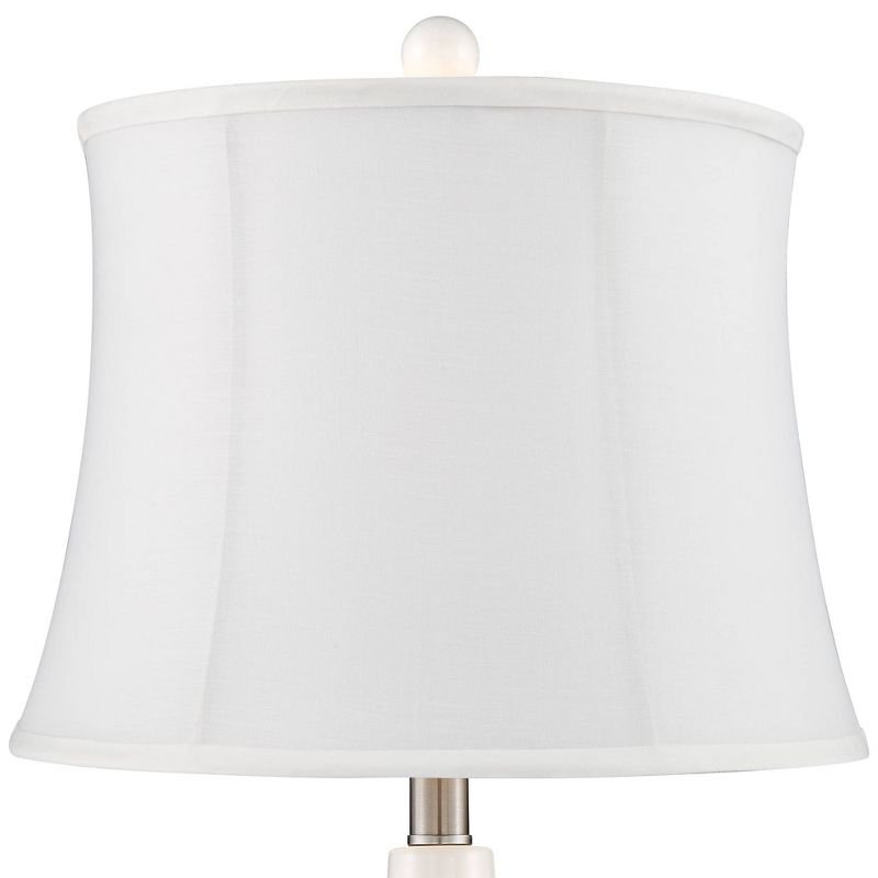 360 Lighting Jane White Ceramic Double Gourd Cream Shade Table Lamps Set of 2