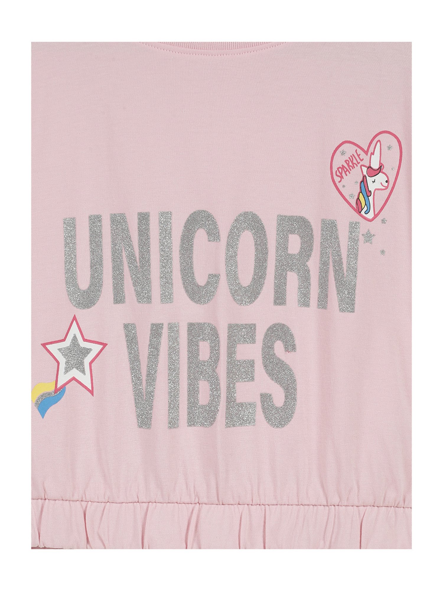 Plum Tree Kids Yellow & Pink Printed Crop Top (Pack Of 2)