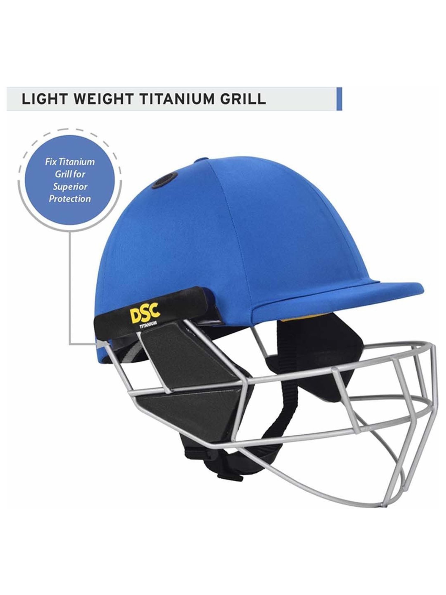 DSC Scud LITE Titanium Premium Cricket Helmet with Neck Guard Size - L