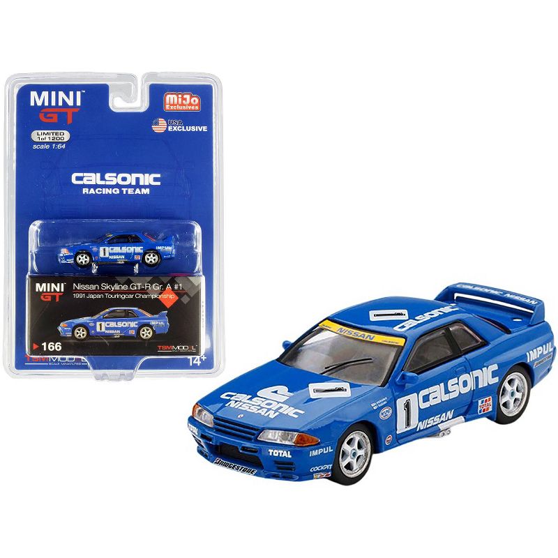 Nissan Skyline GT-R Gr. A (RHD) #1 "Calsonic" JTCC (1991) Ltd Ed 1200 pcs 1/64 Diecast Model Car by True Scale Miniatures