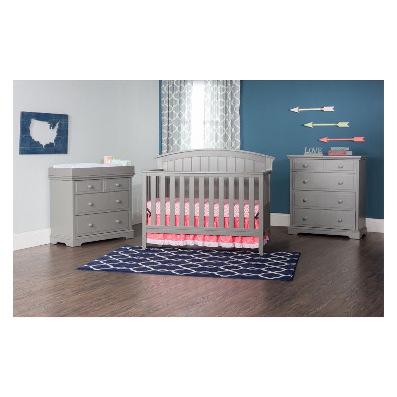 Child Craft Delaney 4-in-1 Convertible Crib - Cool Gray
