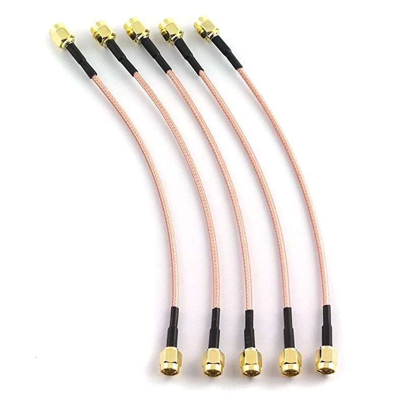 5pcs RF Coaxial Coax Cable Assembly SMA Male to SMA Male Antenna Extender Cable Adapter Jumper6 inch15cm
